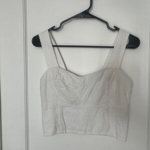 Abercrombie and Fitch linen crop top